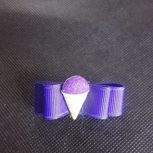 5 Dog bows hand made.on french clips , 2"